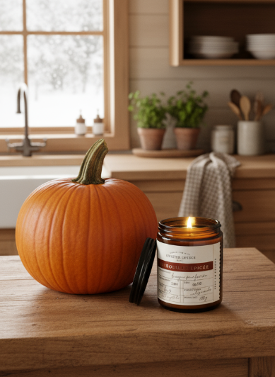 NEW Bougie parfumée Citrouille Épicée - 200g
