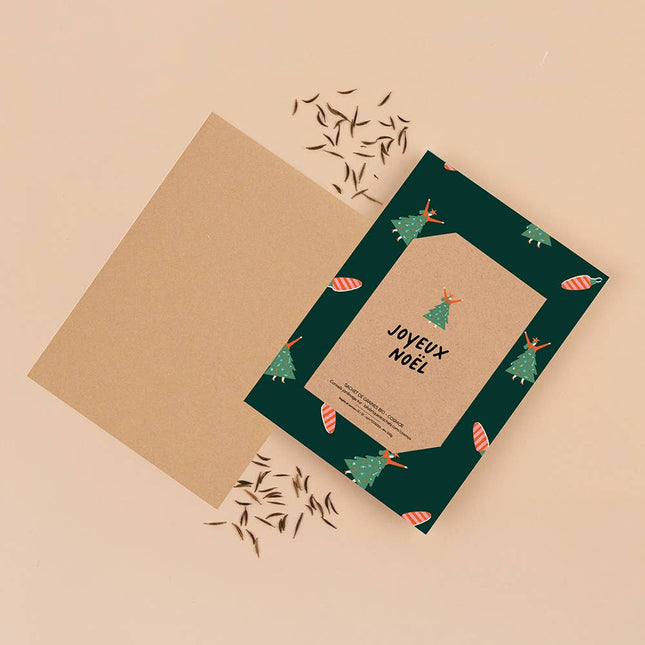 NEW Carte à semer Joyeux Noël (graines de Cosmos)
