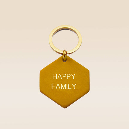 Porte-clés en cuir Happy Family