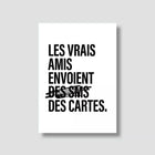 Carte Les vrais amis envoient (...) des cartes (avec enveloppe)