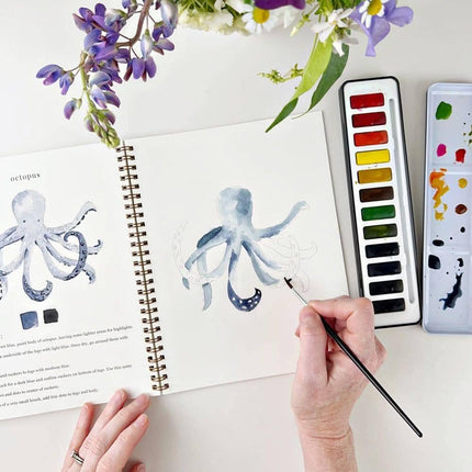 Palette d'aquarelles 12 couleurs