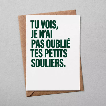 NEW Carte Petits souliers (avec enveloppe)