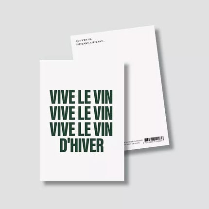 NEW Carte Vive le vin d'hiver (avec enveloppe)