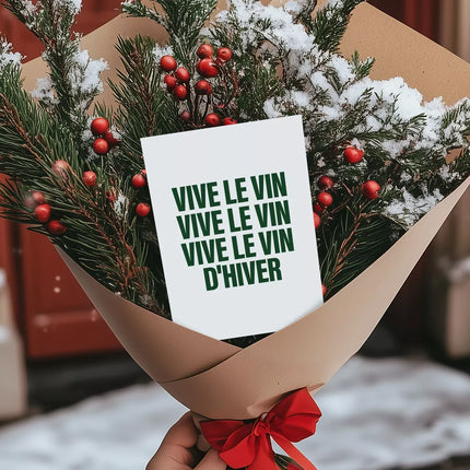 NEW Carte Vive le vin d'hiver (avec enveloppe)