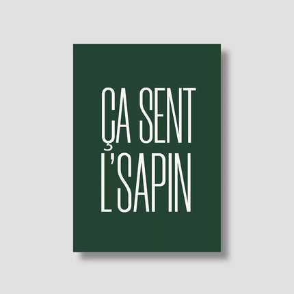 NEW Carte Ca sent l'sapin (avec enveloppe)
