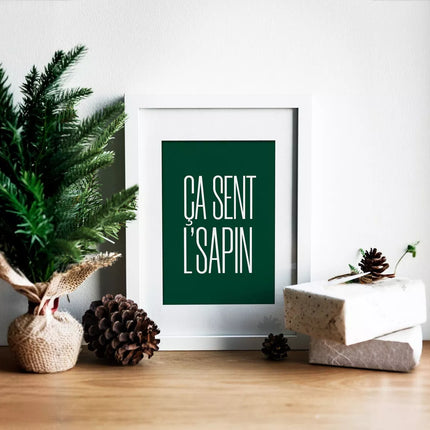 NEW Carte Ca sent l'sapin (avec enveloppe)