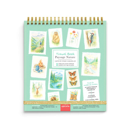 Travel book carnet d'aquarelle - Paysage nature