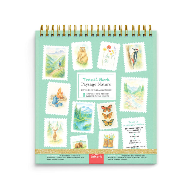 Travel book carnet d'aquarelle - Paysage nature