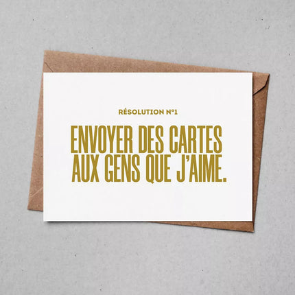 NEW Carte Résolution (avec enveloppe)