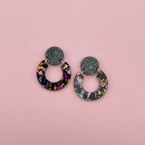 NEW Boucles d’oreilles Georgette - noir Terrazzo