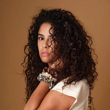 NEW Chouchou en soie - léopard