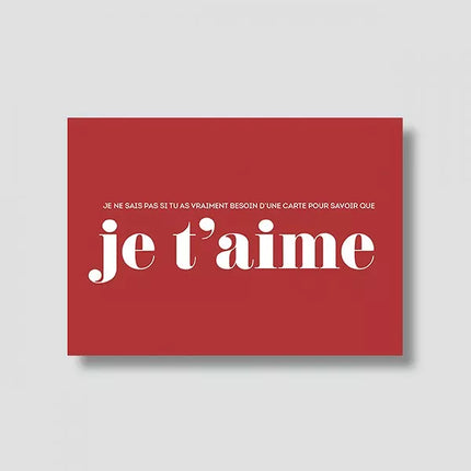 NEW Carte Je t'aime (avec enveloppe)