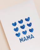 Le carnet Mama - cœurs bleus
