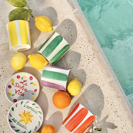 NEW Bougie céramique émaillée Tomate Basilic