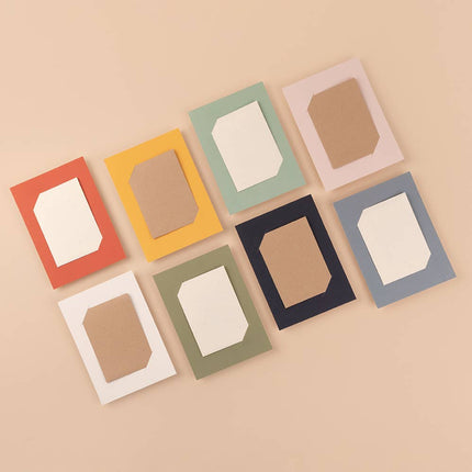 Carte support pour sachet de graines à planter - Rose poudré et ivoire