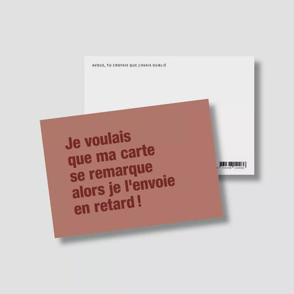NEW Carte Anniversaire en retard (avec enveloppe)