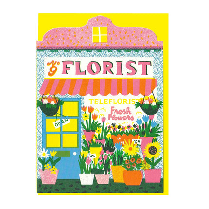 Carte découpée Fleuriste
