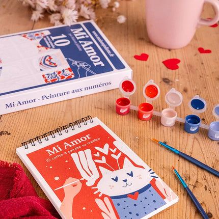Kit de cartes à peindre Mi amor