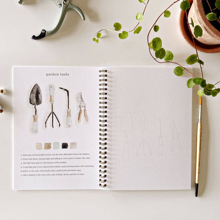 Cahier d'aquarelle Jardin