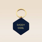 Porte-clés en cuir bleu nuit Daddy Cool
