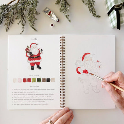 Cahier d'aquarelle de Noël