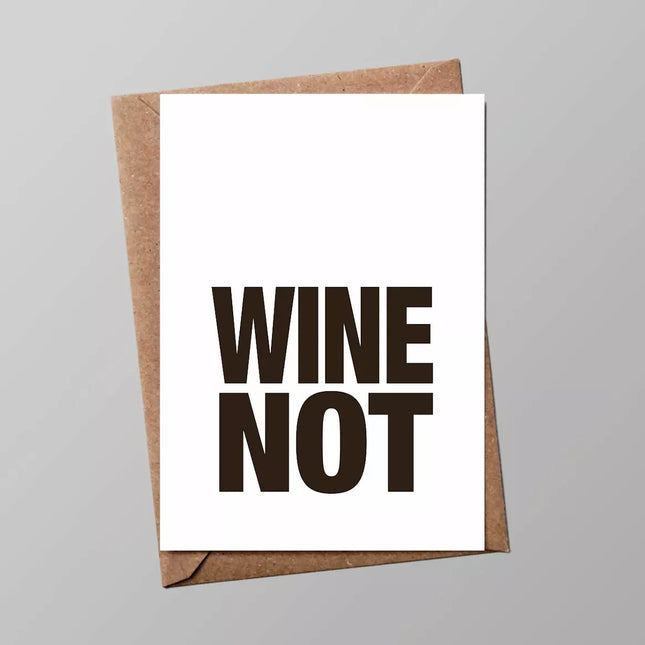 NEW Carte Wine not (avec enveloppe)