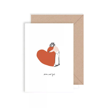 NEW Carte double Serre moi fort