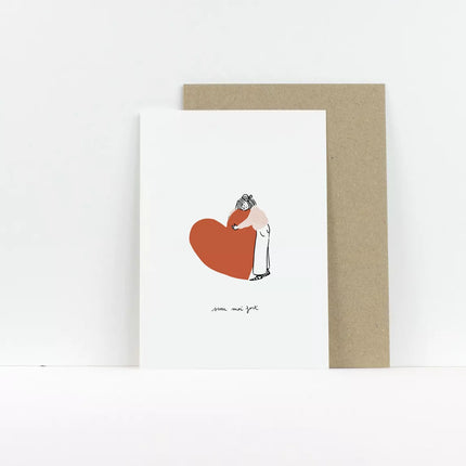 NEW Carte double Serre moi fort