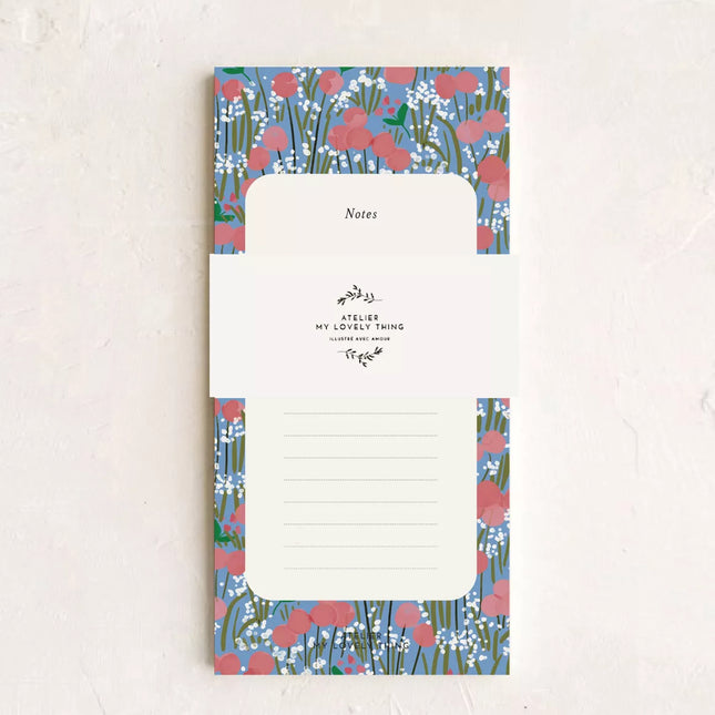 NEW Bloc notes Rose coquelicot