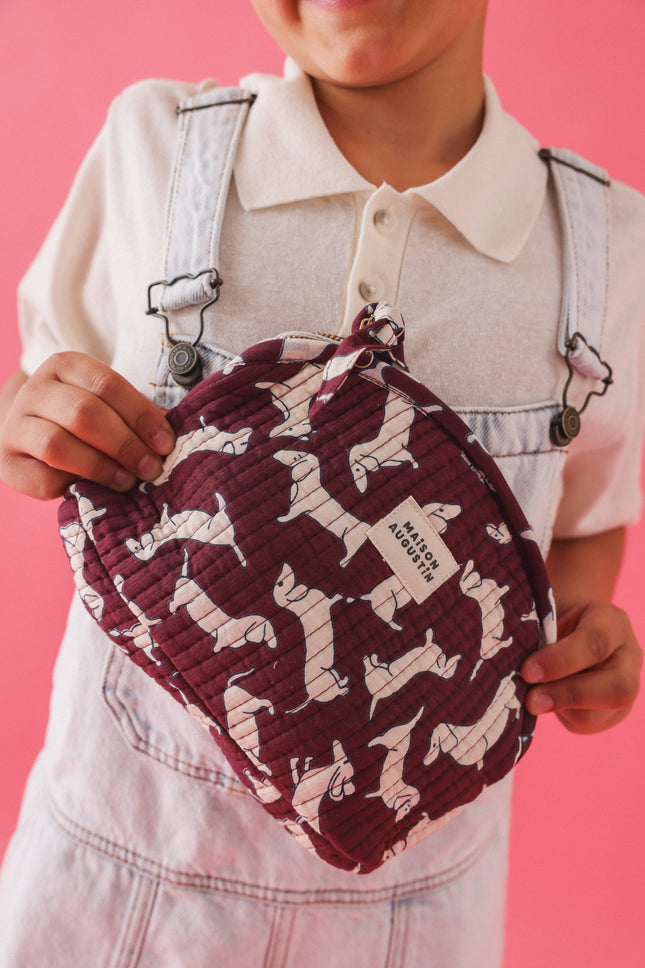 Trousse de toilette Teckel Prune
