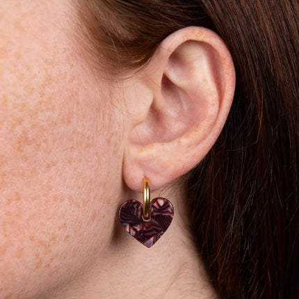 NEW Boucles d'oreilles Lova Lova Lie de vin