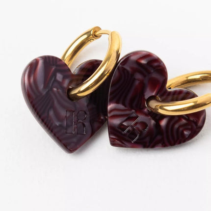 NEW Boucles d'oreilles Lova Lova Lie de vin