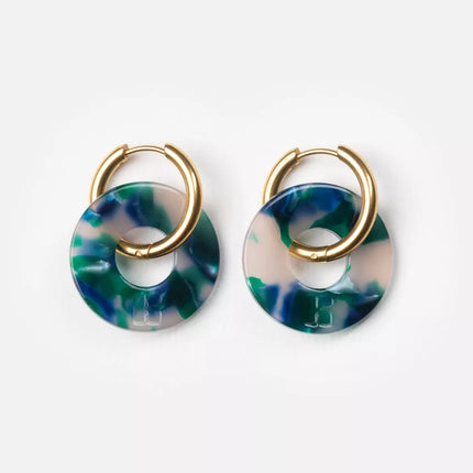 Boucles d'oreilles Donuts Vert