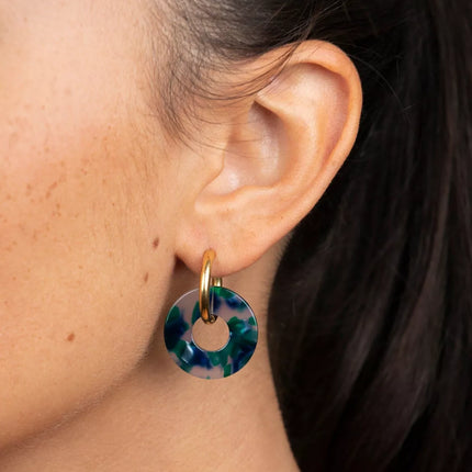 Boucles d'oreilles Donuts Vert
