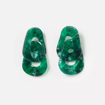 NEW Boucles d'oreilles Maillon Vert