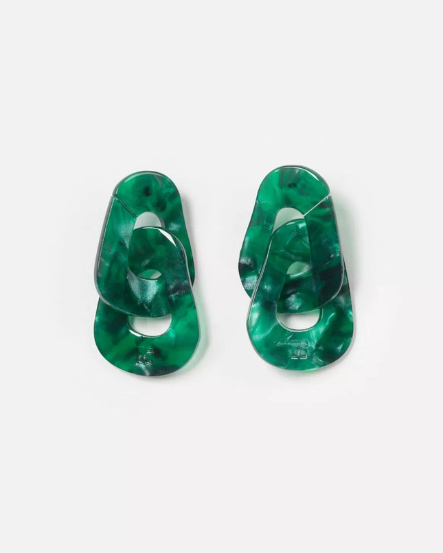 NEW Boucles d'oreilles Maillon Vert