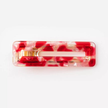 NEW Barrette rectangle Rouge