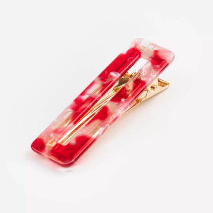 NEW Barrette rectangle Rouge