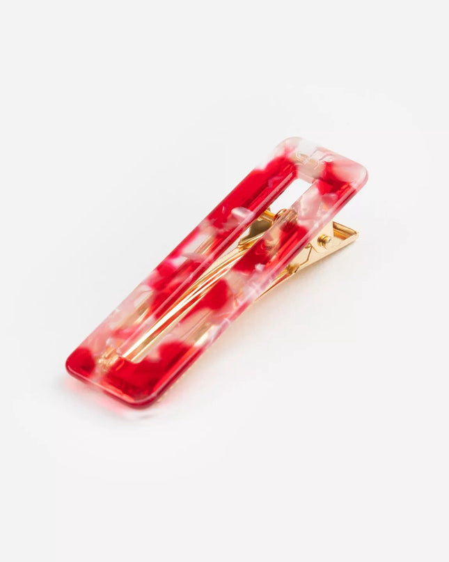 NEW Barrette rectangle Rouge