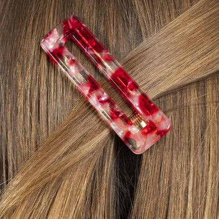 NEW Barrette rectangle Rouge
