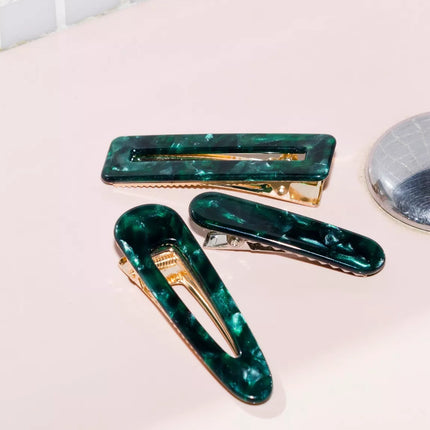 NEW Barrette rectangle Vert