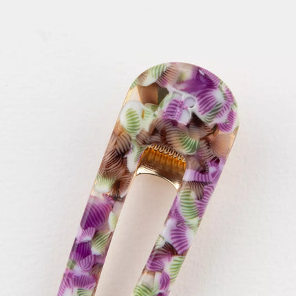 NEW Barrette triangle Magenta et vert