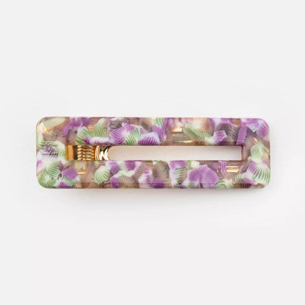 NEW Barrette rectangle Magenta et vert
