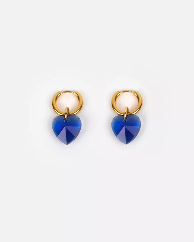 NEW Boucles d'oreilles Heart attack bleu