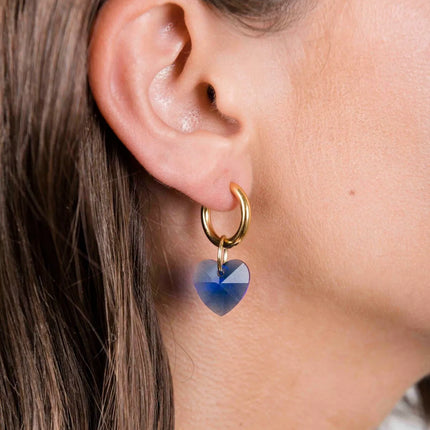 NEW Boucles d'oreilles Heart attack bleu