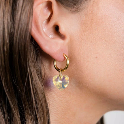 NEW Boucles d'oreilles Heart attack Irisé