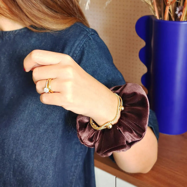 NEW Chouchou Enstatite velours chocolat