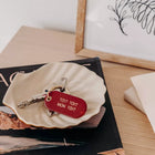 NEW Porte clés en cuir Toit toit mon toit