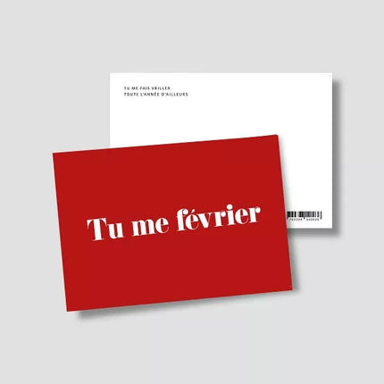 Carte Tu me février (avec enveloppe)