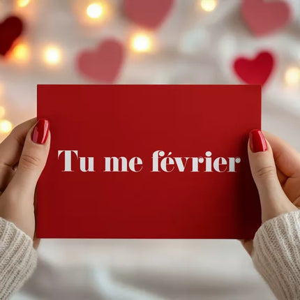 Carte Tu me février (avec enveloppe)